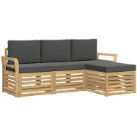 Syfax Buiten bankenset 4 pcs Wit en antracietkleurig