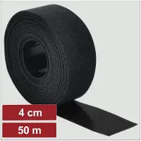 ELECTRONIC GARAGE EG25CA119 Klittenband Om te bundelen Haak- en lusdeel (l x b) 50 m x 4 cm Zwart 50 m
