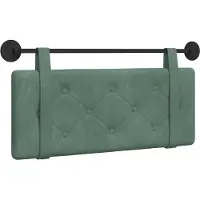 vidaXL Hangend hoofdbord Zeegroen Fluweel