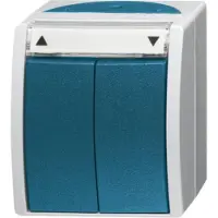 Busch-Jaeger BJ APWG oceaan Jalousie 2621/4W-53, enkeldraad, drukknop, grijs/blauwgrijs