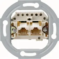Kopp Koppeling 33369401, RJ-11 + RJ-45, Wit, Kunststof, Thermoplastisch, IP20, 1 stuk