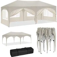 Markenlos Metallische feesttent - 3x6 meter - Waterdicht - UV-bescherming - Inzetbaar metalen frame - Afneembare zijwanden