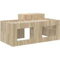 vidaXL Kinderhoogslaper met bureau Sonoma Eiken 80 x 160 cm