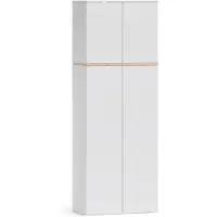 Vicco multifunctionele kast Viktor, Wit/Artisanaal eiken, 68 x 188.6 cm met 8 gesloten compartimenten