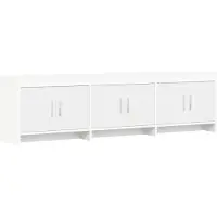 vidaXL TV Kast 168 x 33 x 47 cm Wit Bewerkt hout