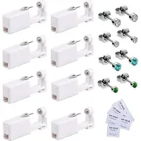 OEM 8 stuks oorpiercingpistolen met oorbellen, roestvrij staal, veilig, wegwerp
