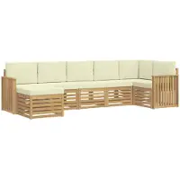 Syfax Buiten bankenset 7 pcs Wit en crèmekleurig