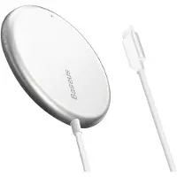 Baseus MagSafe Magnetisch Wireless Draadloos Qi Charger Oplader 15W - Wit
