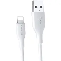 Xssive 2.4A, 2 meter iPhone datakabel, 2.4A USB naar iPhone, snellaadkabel, oplaad- en synchronisatiekabel, wit