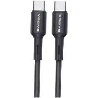 Xssive 2 meter USB-C naar USB-C oplaadkabel, 2.4A, datakabel, oplaad- en synchronisatiekabel, zwart