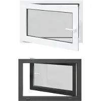 vidaXL Kelderraam RISOR 90 x 70 cm PVC en Glas Antraciet