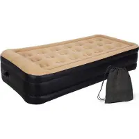 OEM Elektrisch opblaasbaar luchtbed – Dubbellaags, compact, geschikt voor binnen en buiten – Comfortabel logeerbed voor gasten, kamperen en vakanties