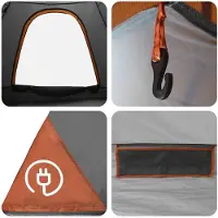 vidaXL Kamperen tent 2-persoons Grijs en Oranje