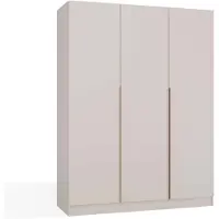 CARUNO Grote SENSO 3D Kledingkast met 3 Deuren en Gouden Handgrepen | Kleur: Kasjmier | 150x200x56,5 cm