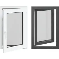 vidaXL Kleur binnenkant kelderraam Wit RISOR 60 x 100 cm