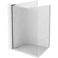 Mexen Kioto L douchewand Walk-in 120 x 200 , strepen, zwart - 800-120-103-70-09