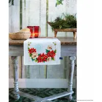 Vervaco - Perlaida loper kit - Kerst - Kerstbloemen - PN-0155487 - Borduren - Borduurpakket - Borduurpakket volwassenen - Borduurpakket kind