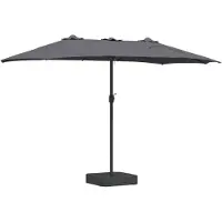 Syfax Tuinparasol Antraciet 385 x 209 x 244 cm Polyester