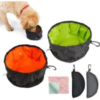 Unyqoos 2 stuks draagbare, waterdichte drinkbekers van nylon voor honden en katten