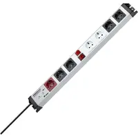 Kopp 227620016 Master/slave-stekkerdoos 7-voudig Zilver, Zwart Randaarde stekker 1 stuk(s)