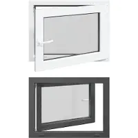 vidaXL Kleur binnenkant kelderraam Wit RISOR 80 x 50 cm