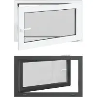vidaXL Kelderraam RISOR 100 x 60 cm PVC en Glas Antraciet
