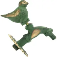 OEM Groothandelsproduct: Wandmontage waterslang met retro-handgreep en vintage design - groen messing - douchekop voor badkamer en tuin - 1/2" aansluiting.