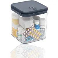 Markenlos Afsluitbare container, medicijnbox, transparante medicijncontainer/opslagcontainer met slot, telefoonbeveiliging, programmeerbare timer