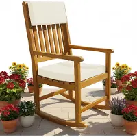 Casaria Schommelstoel Acaciahout 54x76x102cm