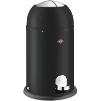 Wesco Kickmaster Junior Prullenbak | Pedaalemmer | 12 Liter | Metaal - Matzwart | Afvalemmer