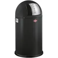 Wesco Pushboy Junior Prullenbak | 22 Liter | Metaal -Matzwart | Vuilnisbak - Made in Germany