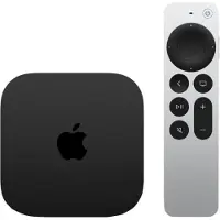 Apple TV 4K, , A15, 64 GB, AVC, H.264, HEVC, M4V, MP4, MPEG4, AAC, AC3, AIFF, EAC3, FLAC, HE-AAC, MP3, MP3 VBR, WAV, GIF, HEIF, JPEG, TIFF