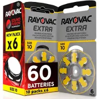 Rayovac Extra Hoorbatterijen 10 Geel 60 pack