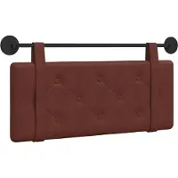 vidaXL Hangend hoofdbord Glanzend Bruin Antiek PU