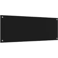 vidaXL Keukenachterwand Zwart 110 x 40 cm gehard glas