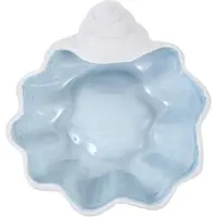 OEM Keramische sieradenhouder, blauw, in de vorm van een schelp, multifunctioneel, geschikt voor thuis, kantoor en badkamer