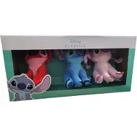 Disney Stitch Angel en Leroy Knuffels Tassenhanger - Hoogte 12cm - 3 Knuffels