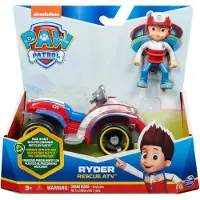 Ryhmä Hau Paw Patrol, Ryders Rescue ATV, Voertuig met Actiefiguur, Duurzaam Speelgoed voor Kinderen van 3 Jaar en Oudere