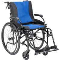 Multimotion Air rolstoel Zwart met blauwe bekleding