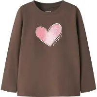 Name it Shirt 'NMFKatelin' bruin / rosa / wit