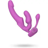 Teazers – Strapless Strap-On met Anaal Plug – Pink