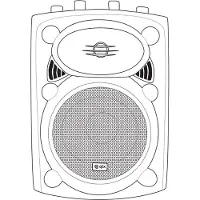 Qtx QR8K actieve PA-luidspreker 8 inch 60W piek 40W RMS met microfooningang