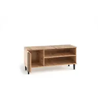 MargaretHadas24 TV-kast Laura TV-lowboard Televisiekast met scharnierende deur (eiken Artisan en zwart)