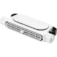 Snq Autoventilator –Draagbare Auto Achterbankventilator - USB Voeding - Hoofdsteun Bevestiging - Koele Luchtstroom - Oplaadbare Miniventilator - Geschikt voor Auto en Reizen - Wit
