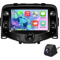 Hexinex Autoradio - Geschikt Voor Toyota Aygo / Citroen C1 / Peugeot 108 - 2+64GB CARPLAY ANDROID AUTO RDS FM - Achteruitrijcamera