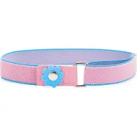 Ladeheid Kinderriem - Riem - Meisjes - Broekriem - Verstelbaar - Polyester - LA-TG-P15K - Roze/Blauw - 62 cm x 2,5 cm