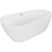 Mexen Giada vrijstaande badkuip 170 x 90 , wit glans, overloop chroom - 52741709000-01