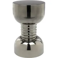 Bold Monkey Gonna Make You Sweat Metal Bijzettafel/ kruk Rond 29 cm Zilver