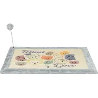 Trixie krabmat mimi met speeltje grijs - 70x45 cm - Speelgoed kat
