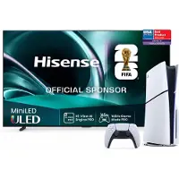Hisense [Gaming-bundel] 50U7Q 50-inch tv met PlayStation 5 Slim 1TB Disc Edition